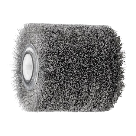 Pferd 4"  Dia.  x 4" wide drum brush - .008"crimped stainless steel wire, 3/4" Sq. drive 81331